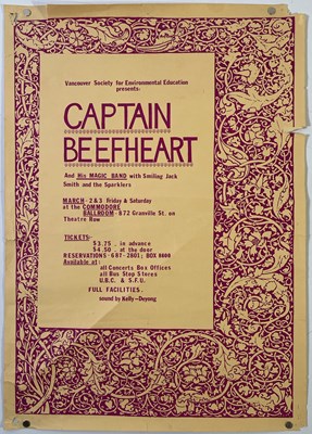 Lot 194 - CAPTAIN BEEFHEART - ORIGINAL US CONCERT POSTER.