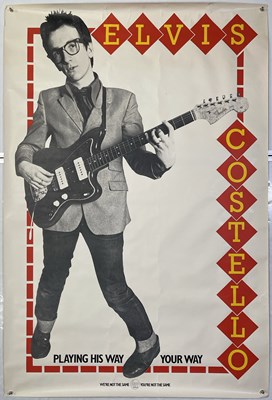 Lot 451 - ELVIS COSTELLO - 1977 BILLBOARD POSTER.