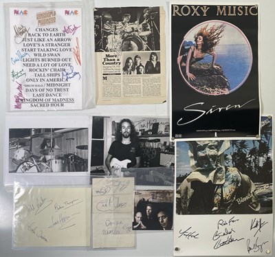 Lot 260 - PROG / ROCK - AUTOGRAPHS INC BRIAN ENO / 10CC / BILL BRUFORD.