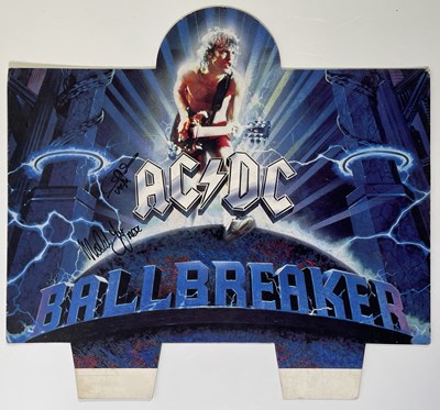 Lot 561 - AC/DC - BALLBREAKER STANDEE SIGNED BY MALCOLM YOUNG AND CLIFF WILLIAMS.