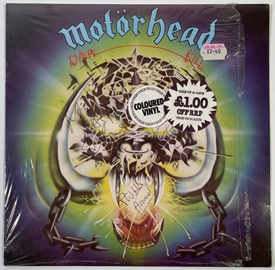 Lot 482 - MOTORHEAD - SIGNED GREEN VINYL COPY OF OVERKILL.