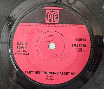 Lot 71 - DAVID BOWIE - CAN'T HELP THINKING ABOUT ME 7" (ORIGINAL UK STOCK COPY - PYE 7N 17020)
