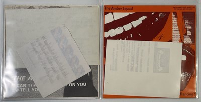 Lot 156 - THE AMBER SQUAD - 7" RARITIES (WITH PROMO MATERIAL INCLUDING LETTER FROM JOHN)