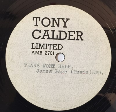Lot 143 - JIMMY (JAMES) PAGE - TEARS WONT HELP - UNRELEASED 7" ACETATE RECORDING