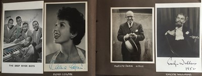 Lot 101 - ALBUM WITH AUTOGRAPHED PHOTOGRAPHS AND UNSEEN PRIVATE PHOTOGRAPHS OF 1950S STARS.