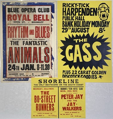Lot 201 - THE ANIMALS / BO STREET RUNNERS / GASS -THREE ORIGINAL 1960S POSTERS.