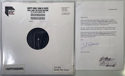 Lot 20 - JOHN & YOKO / THE PLASTIC ONO BAND - HAPPY XMAS (WAR IS OVER) (2021 ACETATE RELEASE - NUMBER 32/50)