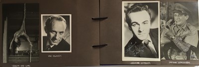 Lot 103 - ALBUM WITH AUTOGRAPHED PHOTOS/POSTCARDS  - JEAN BAYLESS AND MORE STARS OF 1950S.
