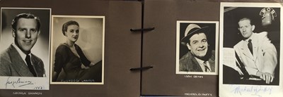 Lot 103 - ALBUM WITH AUTOGRAPHED PHOTOS/POSTCARDS  - JEAN BAYLESS AND MORE STARS OF 1950S.
