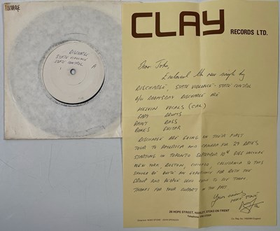 Lot 165 - DISCHARGE - STATE VIOLENCE STATE CONTROL 7" (ORIGINAL UK TEST PRESSING WITH LETTER - CLAY 14)