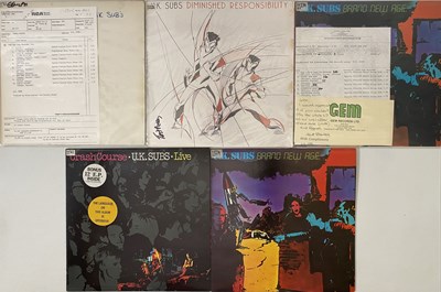 Lot 289 - UK SUBS - LP COLLECTION (WITH TEST PRESSINGS)