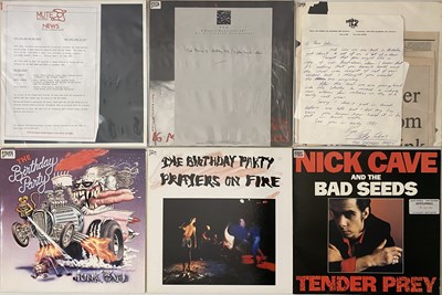 Lot 291 - THE BIRTHDAY PARTY/NICK CAVE & RELATED - LP COLLECTABLES (WITH TEST PRESSING/LETTER)