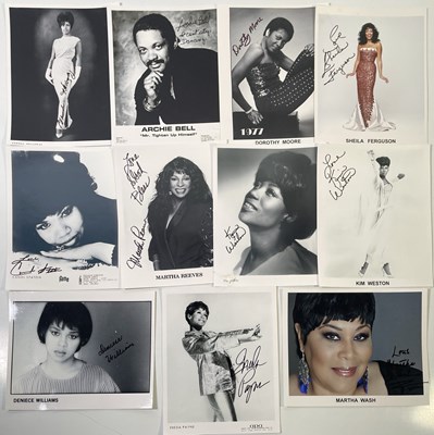 Lot 261 - SOUL STARS - SIGNED PHOTOS INC MARTHA REEVES / BRENDA HOLLOWAY.