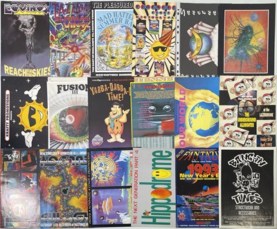 Lot 139 - DANCE MUSIC - LARGE COLLECTION OF C1990S RAVE FLYERS.