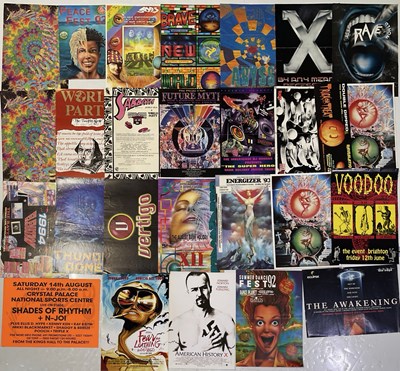 Lot 140 - DANCE MUSIC - COLLECTION OF C1990S RAVE MINI POSTERS