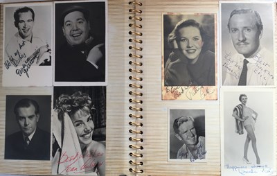Lot 108 - ALBUM WITH AUTOGRAPHED PHOTOS / POSTCARDS - STARS OF THE 1950S.