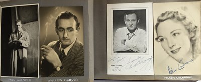Lot 110 - ALBUM WITH AUTOGRAPHED PHOTOS - LAURENCE OLIVER  AND MORE.