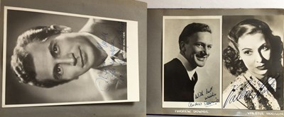 Lot 110 - ALBUM WITH AUTOGRAPHED PHOTOS - LAURENCE OLIVER  AND MORE.