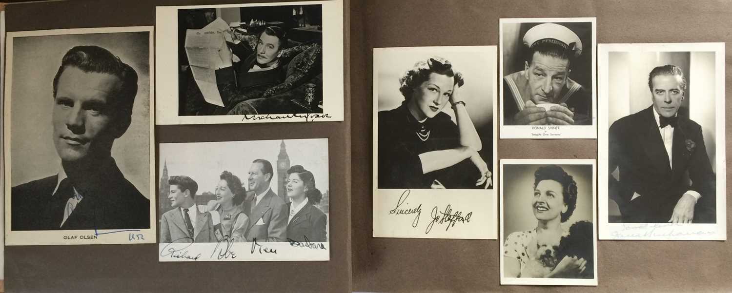 Lot 111 - ALBUM WITH AUTOGRAPHS AND PRIVATE AND UNSEEN PHOTOS OF STARS OF THE 1950S.