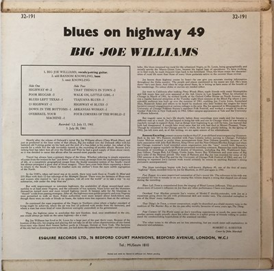 Lot 166 - BIG JOE WILLIAMS - BLUES ON HIGHWAY 49 LP (ORIGINAL UK PRESSING - ESQUIRE 32-191)
