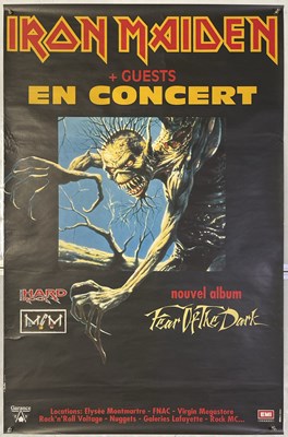 Lot 205 - IRON MAIDEN - ORIGINAL 1992 FRENCH CONCERT POSTER.