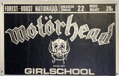 Lot 452 - MOTORHEAD - 1981 BELGIAN CONCERT POSTER.