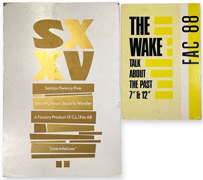 Lot 438 - THE WAKE / SECTION 25 - ORIGINAL FACTORY RECORDS POSTERS.