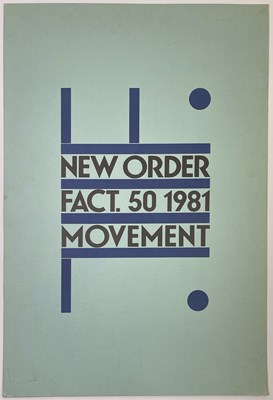 Lot 582 - NEW ORDER - ORIGINAL MOVEMENT PROMOTIONAL POSTER.