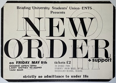 Lot 583 - NEW ORDER - ORIGINAL 1981 READING CONCERT POSTER.