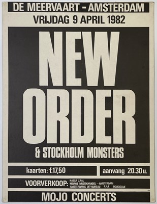 Lot 584 - NEW ORDER - ORIGINAL 1982 ROTTERDAM CONCERT POSTER.