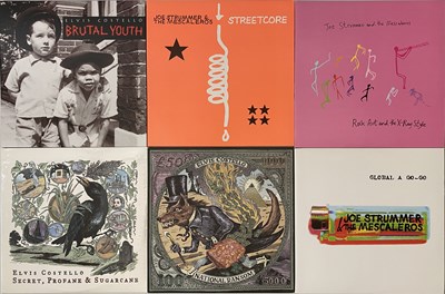 Lot 672 - JOE STRUMMER/ ELVIS COSTELLO - MODERN/ REISSUE LP PACK