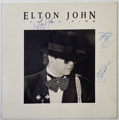 Lot 489 - ELTON JOHN - SIGNED COPY OF 'ICE ON FIRE'.