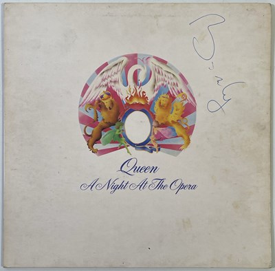 Lot 403 - QUEEN - BRIAN MAY SIGNED COPY OF 'A NIGHT AT THE OPERA'.