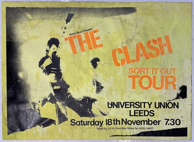 Lot 619 - THE CLASH - ORIGINAL 1978 'SORT IT OUT' LEEDS TOUR POSTER.