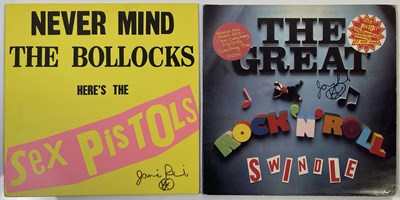Lot 650 - SEX PISTOLS INTEREST- JAMIE REID SIGNED SEX PISTOLS LPS.