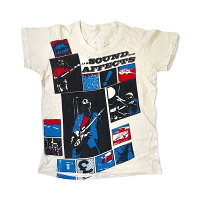 Lot 570 - THE JAM - SIGNED ORIGINAL 'SOUND AFFECTS' T-SHIRT.