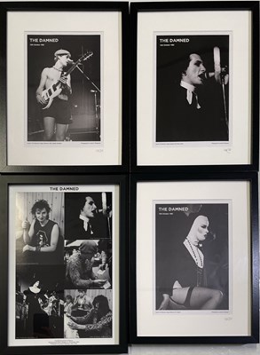 Lot 485 - THE DAMNED - SET OF FRAMED, SIGNED IMAGES FROM TIFFANY'S, 1982.