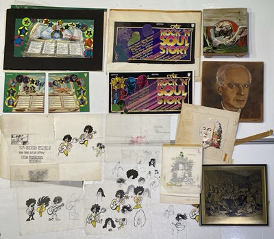 Lot 72 - ORIGINAL LP ARTWORK - DESIGNS / HAND DRAWN SKETCHES AND MORE.