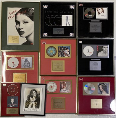 Lot 349 - FEMALE POP STARS - IN HOUSE PRESENTATION AWARDS