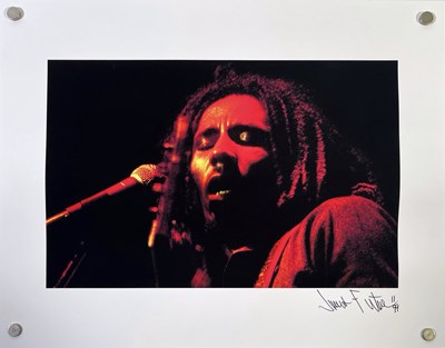 Lot 421 - BOB MARLEY, 1976 - LIMITED EDITION JAMES FORTUNE SIGNED PRINT.