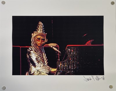 Lot 423 - ELTON JOHN - LIMITED EDITION JAMES FORTUNE SIGNED PRINT.
