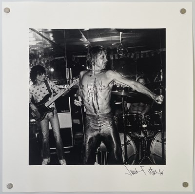 Lot 435 - IGGY POP AT THE WHISKY A GO GO - LIMITED EDITION JAMES FORTUNE SIGNED PRINT.