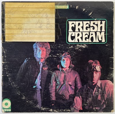 Lot 524 - CREAM INC ERIC CLAPTON - FULLY SIGNED AUTOGRAPH BOOK PAGE.