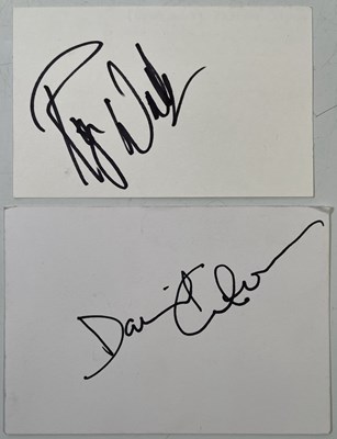 Lot 364 - PINK FLOYD - CARDS SIGNED BY DAVID GILMOUR AND ROGER WATERS.