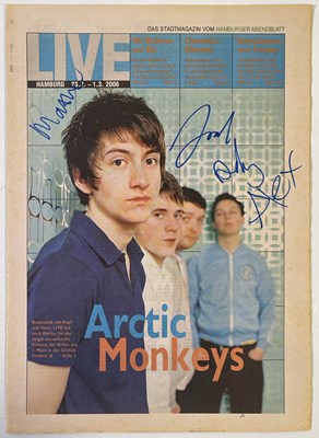 Lot 290 - ARCTIC MONKEYS- FULLY SIGNED MAGAZINE COVER.