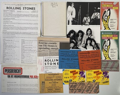 Lot 371 - THE ROLLING STONES - OVERSEAS TICKET COLLECTION / CHARLIE WATTS 'ODE..' BOOK.