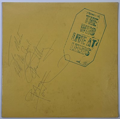 Lot 496 - THE WHO - LIVE AT LEEDS SIGNED BY ROGER DALTREY / PETE TOWNSHEND.