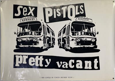 Lot 85 - SEX PISTOLS - PRETTY VACANT JAMIE REID DESIGNED POSTER.
