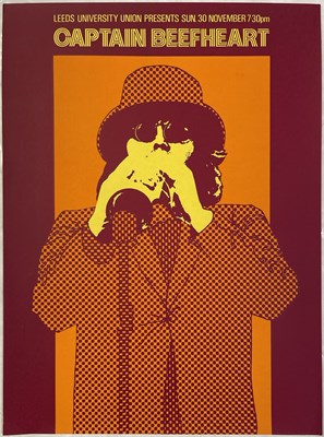 Lot 89 - CAPTAIN BEEFHEART - ORIGINAL 1973 LEEDS CONCERT POSTER PROOF.