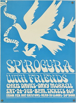 Lot 90 - SPIROGYRA - ORIGINAL AND RARE 1974 CONCERT POSTER.